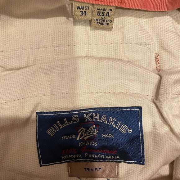 Bill’s Khakis Pant Size 34 Waist - Picture 3 of 4